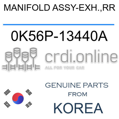 MANIFOLD ASSY-EXH.,RR [ORIGINAL] 0K56P-13440A 0K56P13440A 0K56P 13440A