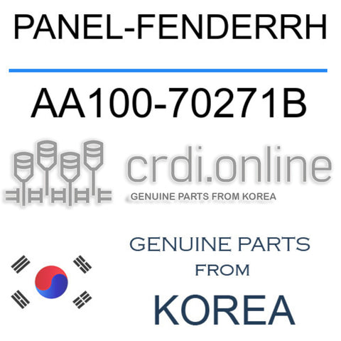 PANEL-FENDERRH AA100-70271B AA10070271B AA100 70271B