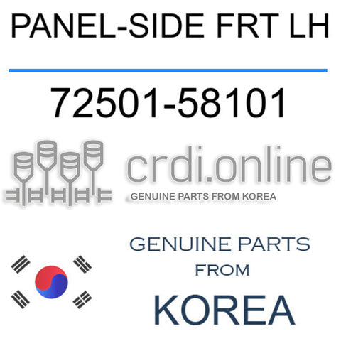 PANEL-SIDE FRT LH [ORIGINAL] 72501-58101 7250158101 72501 58101