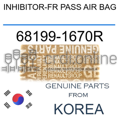 INHIBITOR-FR PASS AIR BAG [ORIGINAL] 68199-1670R 681991670R 68199 1670R