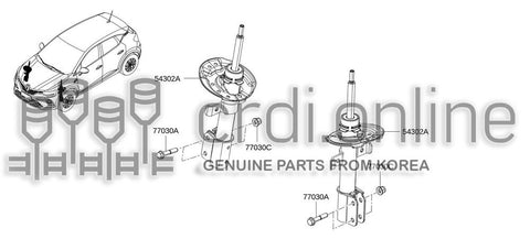 STRUT ASSY-FRONT SUSPENSIONLH 54302-7186R 543027186R 54302 7186R