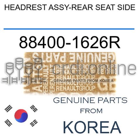 HEADREST ASSY-REAR SEAT SIDE [ORIGINAL] 88400-1626R 884001626R 88400 1626R