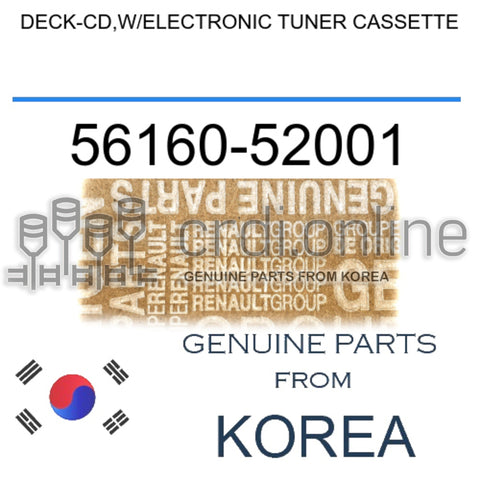 DECK-CD,W/ELECTRONIC TUNER CASSETTE [ORIGINAL] 56160-52001 5616052001 56160 52001