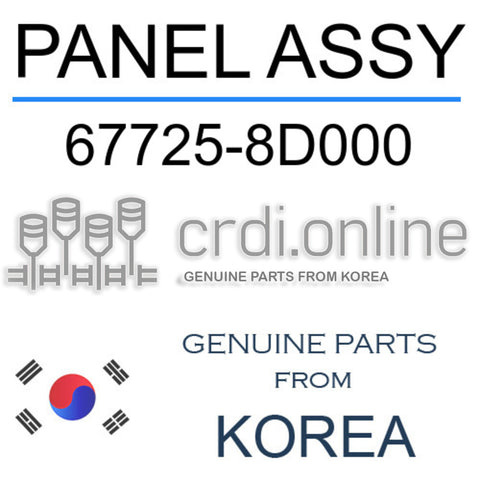 PANEL ASSY [ORIGINAL] 67725-8D000 677258D000 67725 8D000