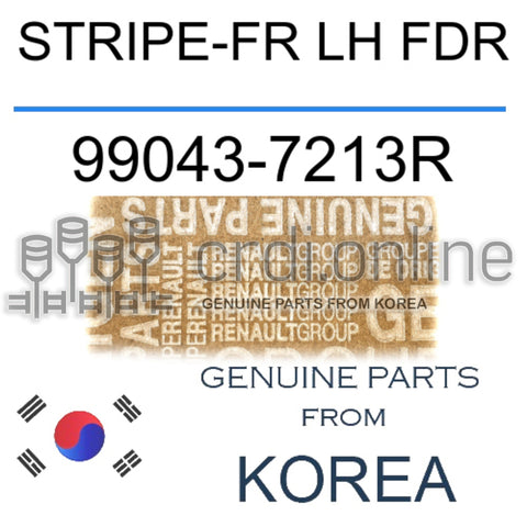 STRIPE-FR LH FDR [ORIGINAL] 99043-7213R 990437213R 99043 7213R