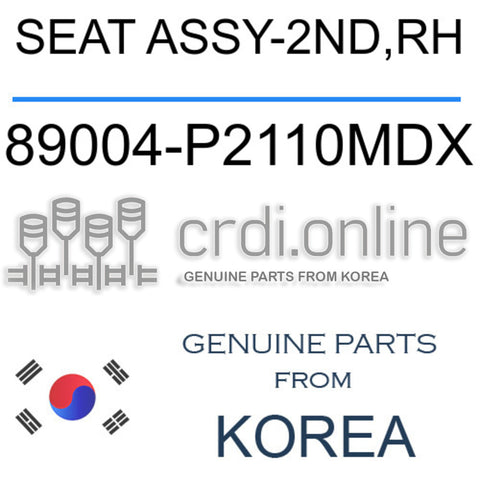 SEAT ASSY-2ND,RH [ORIGINAL] 89004-P2110MDX 89004P2110MDX 89004 P2110MDX
