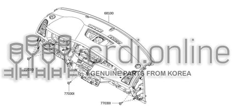 PANEL & PAD ASSY-INSTRUMENT 68100-4736R 681004736R 68100 4736R