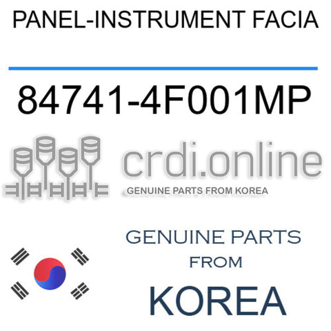 PANEL-INSTRUMENT FACIA [ORIGINAL] 84741-4F001MP 847414F001MP 84741 4F001MP