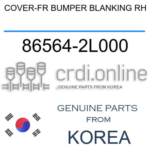 COVER-FR BUMPER BLANKING RH 86564-2L000 865642L000 86564 2L000