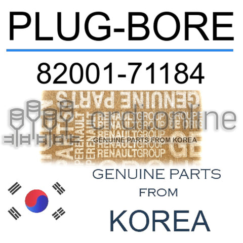 PLUG-BORE [ORIGINAL] 82001-71184 8200171184 82001 71184