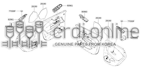 FINISHER ASSY-POWER WINDOW SWITCHFRONT LH 80961-0909R 809610909R 80961 0909R