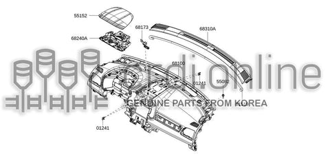LID ASSY-CLUSTERA 68240-6495R 682406495R 68240 6495R