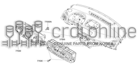 CONTROL COMPLETE-AIR CONDITIONERAUTO 27510-0019R 275100019R 27510 0019R