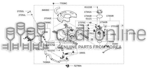 FILTER ASSY-FUEL 16400-6943R 164006943R 16400 6943R