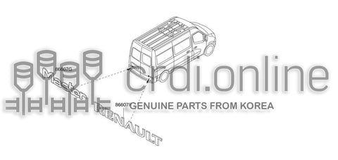 MONOGRAM-RR LH 82000-40500 8200040500 82000 40500
