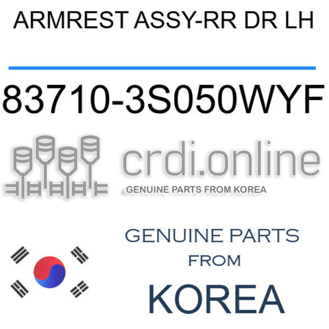 ARMREST ASSY-RR DR LH 83710-3S050WYF 837103S050WYF 83710 3S050WYF