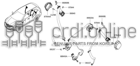 BELT ASSY-TONGUEREAR LH 88841-5397R 888415397R 88841 5397R