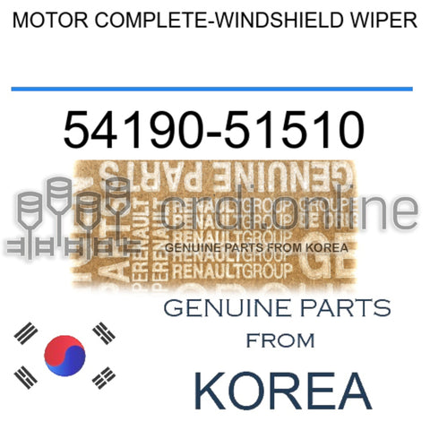 MOTOR COMPLETE-WINDSHIELD WIPER [ORIGINAL] 54190-51510 5419051510 54190 51510