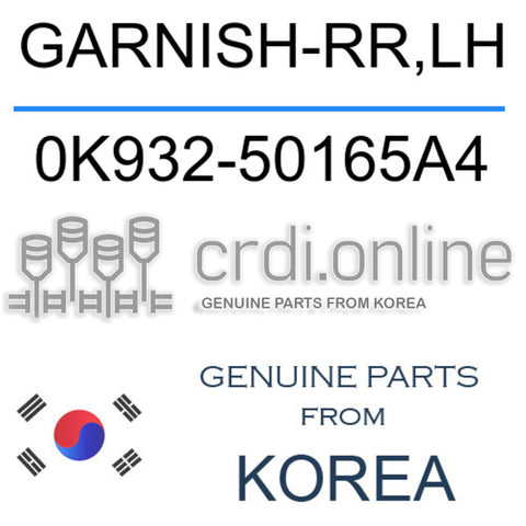 GARNISH-RR,LH 0K932-50165A4 0K93250165A4 0K932 50165A4
