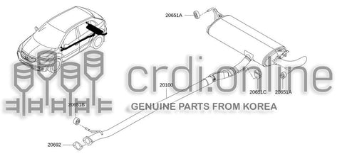 MOUNTING-EXHAUSTRUBBER 20651-5L710 206515L710 20651 5L710
