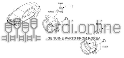 LAMP ASSY-FOG 26150-4952R 261504952R 26150 4952R