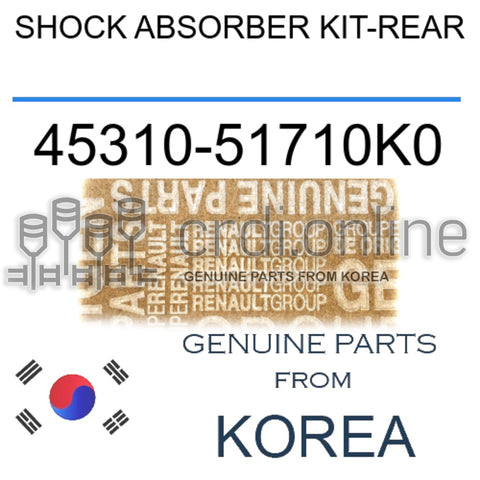 SHOCK ABSORBER KIT-REAR [ORIGINAL] 45310-51710K0 4531051710K0 45310 51710K0
