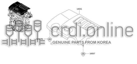 ORNAMAMENT ASSY-ENGINE COVER 14048-6610R 140486610R 14048 6610R