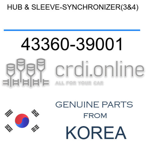 HUB & SLEEVE-SYNCHRONIZER(3&4) [ORIGINAL] 43360-39001 4336039001 43360 39001