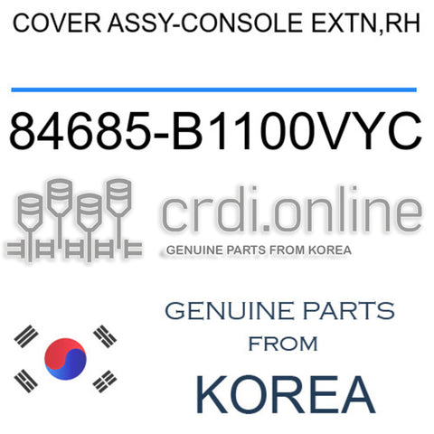 COVER ASSY-CONSOLE EXTN,RH [ORIGINAL] 84685-B1100VYC 84685B1100VYC 84685 B1100VYC