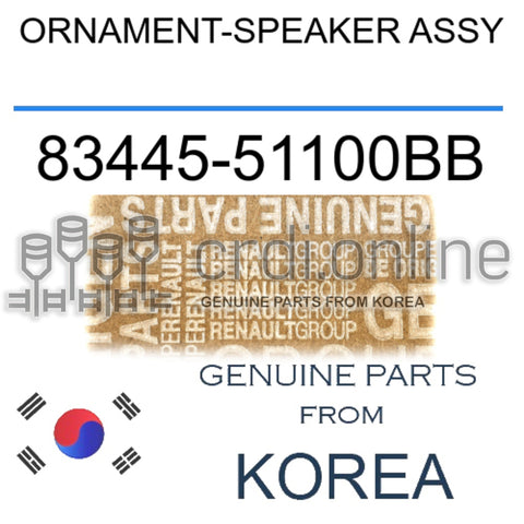 ORNAMENT-SPEAKER ASSY [ORIGINAL] 83445-51100BB 8344551100BB 83445 51100BB