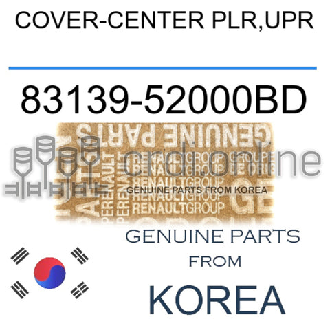 COVER-CENTER PLR,UPR [ORIGINAL] 83139-52000BD 8313952000BD 83139 52000BD