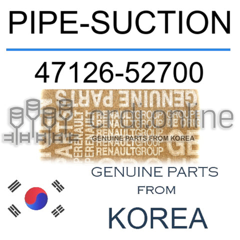PIPE-SUCTION [ORIGINAL] 47126-52700 4712652700 47126 52700