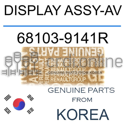 DISPLAY ASSY-AV [ORIGINAL] 68103-9141R 681039141R 68103 9141R