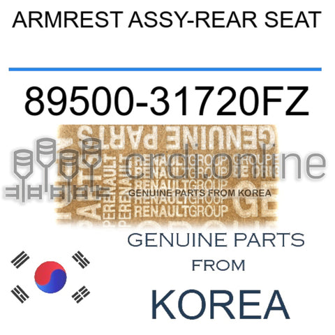 ARMREST ASSY-REAR SEAT [ORIGINAL] 89500-31720FZ 8950031720FZ 89500 31720FZ