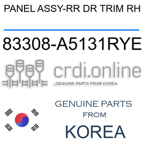 PANEL ASSY-RR DR TRIM RH [ORIGINAL] 83308-A5131RYE 83308A5131RYE 83308 A5131RYE