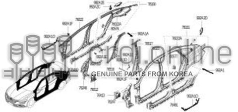 BODY PANEL-SIDEOUTER FRONT RH 76022-5283R 760225283R 76022 5283R