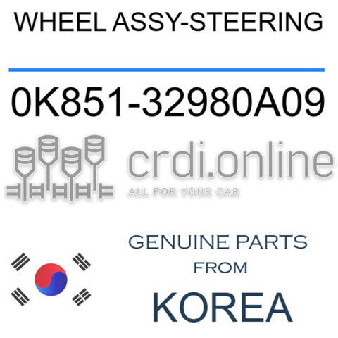 WHEEL ASSY-STEERING 0K851-32980A09 0K85132980A09 0K851 32980A09