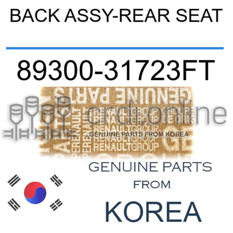 BACK ASSY-REAR SEAT [ORIGINAL] 89300-31723FT 8930031723FT 89300 31723FT