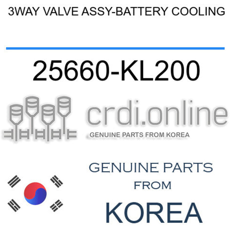 3WAY VALVE ASSY-BATTERY COOLING [ORIGINAL] 25660-KL200 25660KL200 25660 KL200
