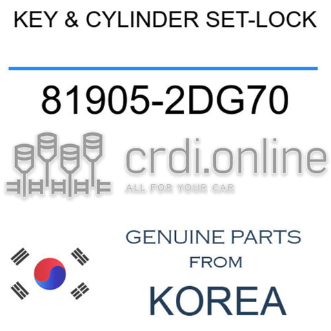 KEY & CYLINDER SET-LOCK [ORIGINAL] 81905-2DG70 819052DG70 81905 2DG70