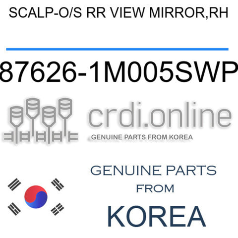SCALP-O/S RR VIEW MIRROR,RH 87626-1M005SWP 876261M005SWP 87626 1M005SWP
