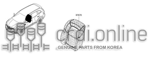 TRIM ASSY-BACKFRONT SEAT LH 87670-6296R 876706296R 87670 6296R