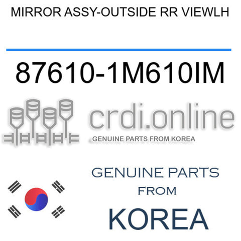 MIRROR ASSY-OUTSIDE RR VIEWLH [ORIGINAL] 87610-1M610IM 876101M610IM 87610 1M610IM