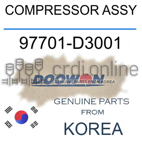 COMPRESSOR ASSY [DOOWON] 97701-D3001 97701D3001 97701 D3001