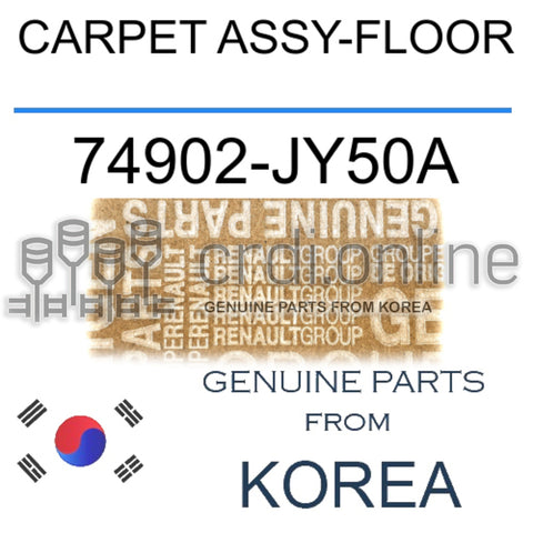 CARPET ASSY-FLOOR [ORIGINAL] 74902-JY50A 74902JY50A 74902 JY50A