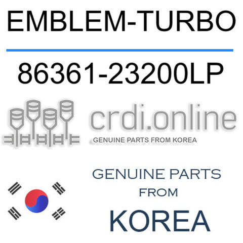 EMBLEM-TURBO 86361-23200LP 8636123200LP 86361 23200LP