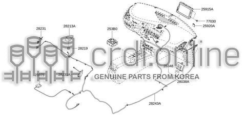 NUT-SDMB ANTENNA [ORIGINAL] 28219-4508R 282194508R 28219 4508R