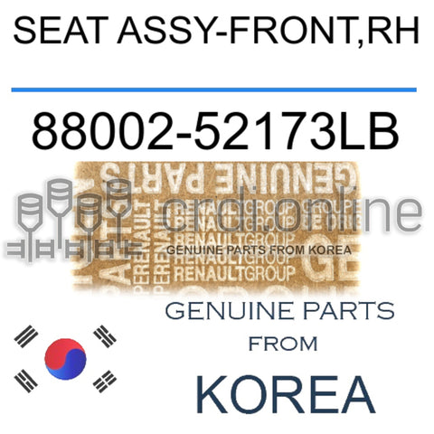 SEAT ASSY-FRONT,RH [ORIGINAL] 88002-52173LB 8800252173LB 88002 52173LB