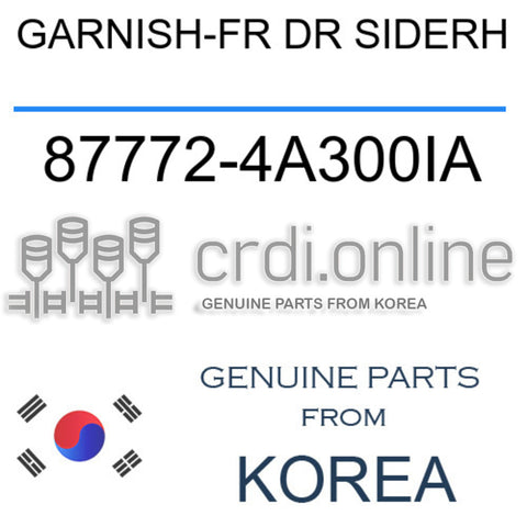 GARNISH-FR DR SIDERH [ORIGINAL] 87772-4A300IA 877724A300IA 87772 4A300IA