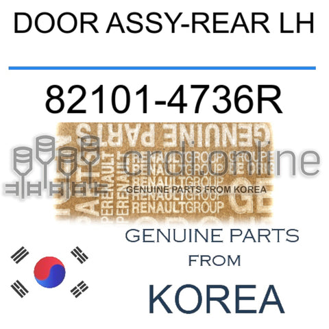 DOOR ASSY-REAR LH [ORIGINAL] 82101-4736R 821014736R 82101 4736R